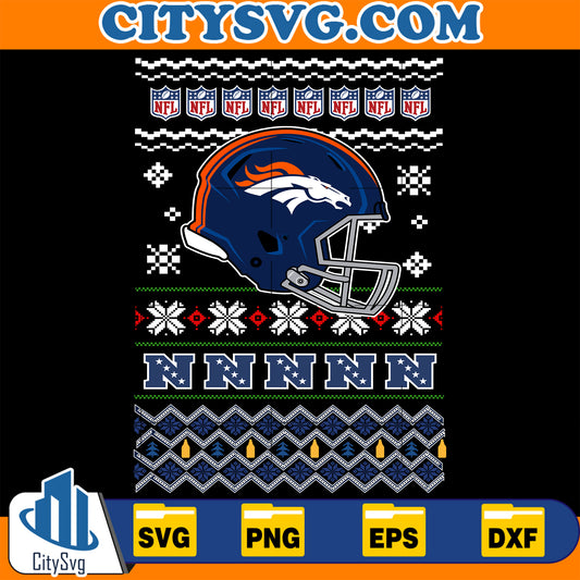 Denver Broncos Christmas Svg