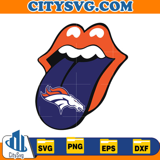 Toungue Denver Broncos Svg