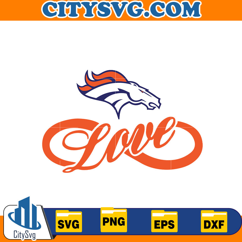 Love Denver Broncos Svg