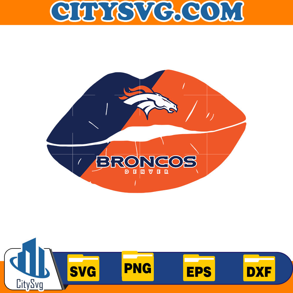 Lips Denver Broncos svg