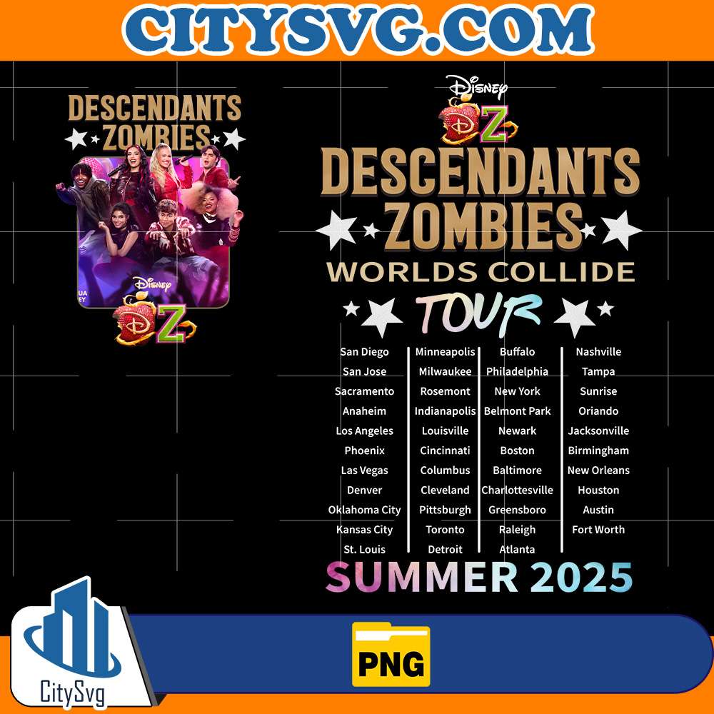 Descendants Zombies World Collide Tour Png CitySvg