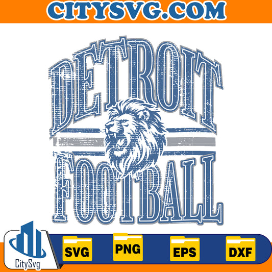 Detroit Lions Football Svg