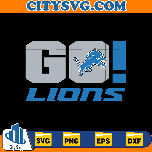 Go Detroit Lions Svg