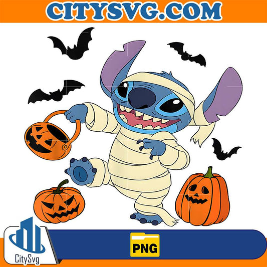 Disney-Lilo-Stitch-Halloween-Funny-Mummy-Costume-Png