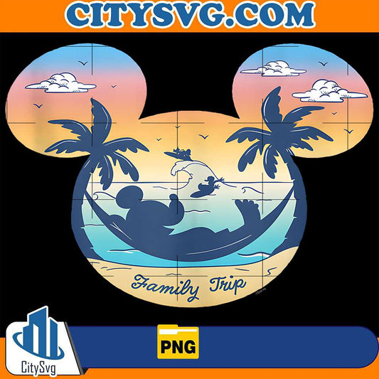 Disney-Mickey-Mouse-Icon-Family-Trip-Summer-Beach-Vacation-Png