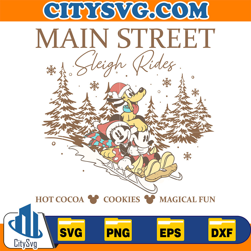 Disney-Mouse-And-Friends-Main-Street-Sleigh-Rides-Christmas-Svg-1