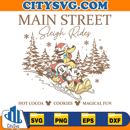 Disney-Mouse-And-Friends-Main-Street-Sleigh-Rides-Christmas-Svg-1