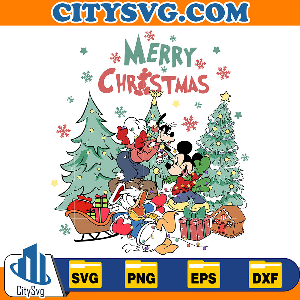 Disney-Mouse-And-Friends-Merry-Christmas-Svg