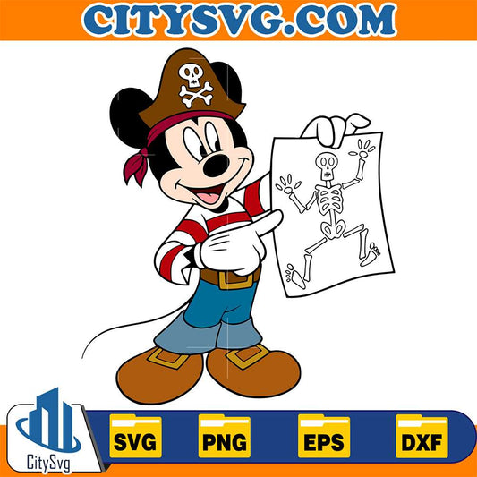 Disney-Pirate-Mickey-Mouse-With-Map-Cruise-Svg