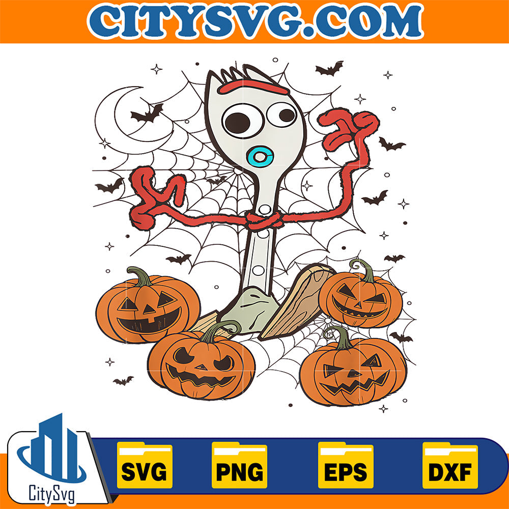Disney-Pixar-Toy-Story-4-Halloween-Forky-And-Jack-O-Lanterns-Svg