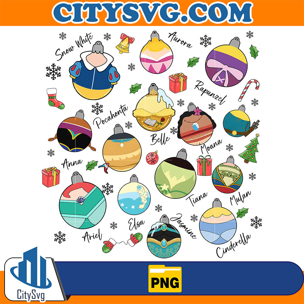 Disney-Princesss-Ornaments-Christmas-Png