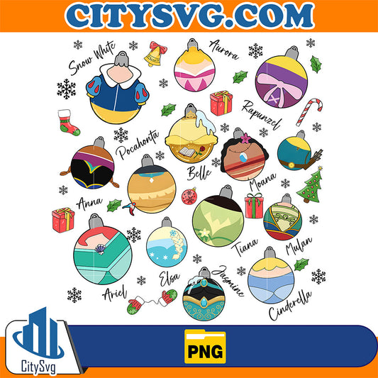 Disney-Princesss-Ornaments-Christmas-Png