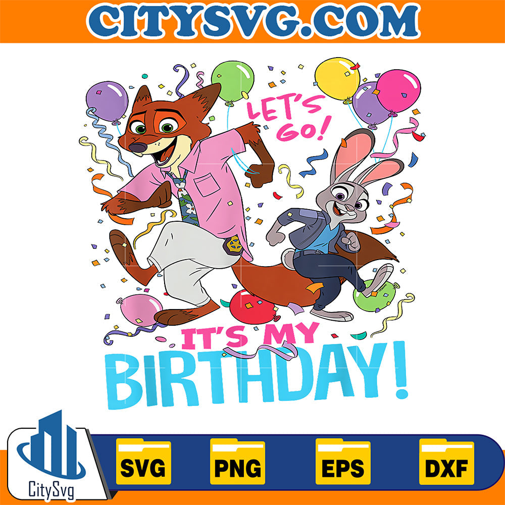 Disney-Zootopia-2-It-s-My-Birthday-Nick-And-Judy-B-Day-Party-Svg