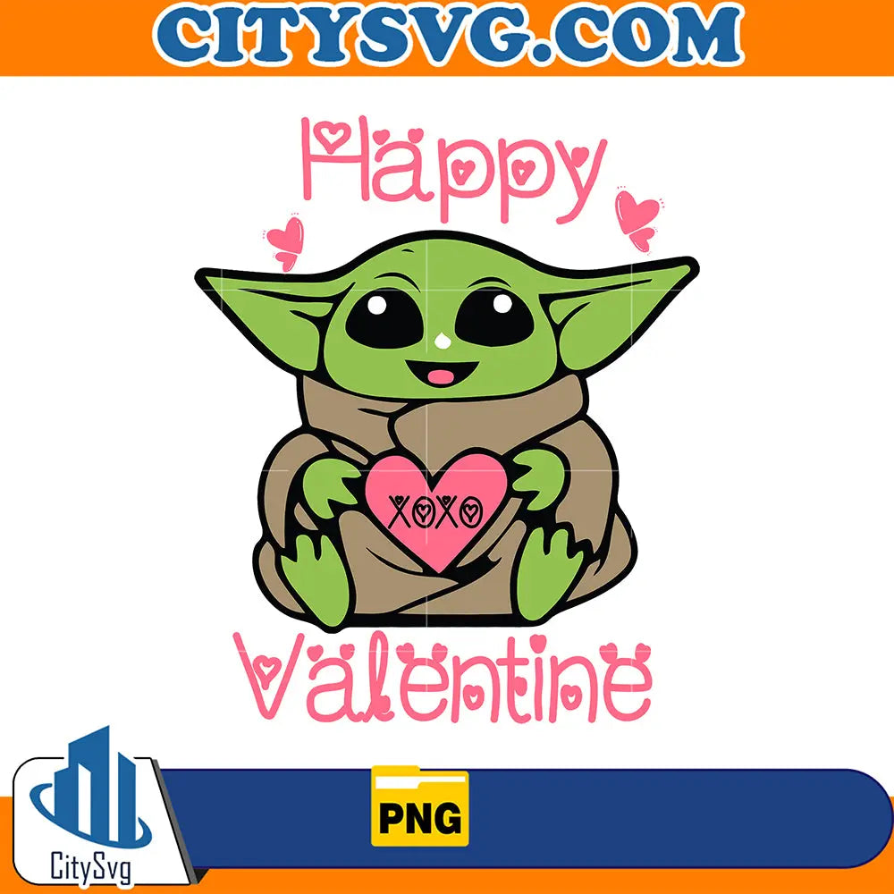 DisneyBabyYodaHappyValentinePng
