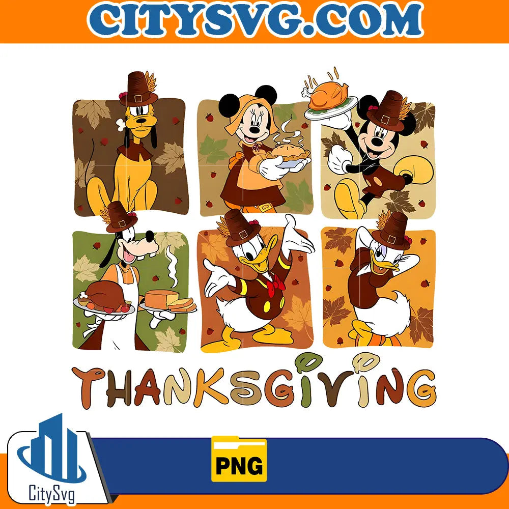 Disney Characters Happy Thanksgiving Png – CITYSVG