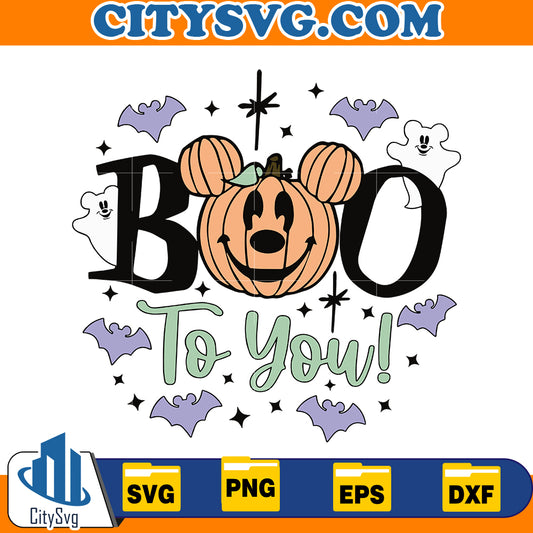 Disney Cute Mickey Boo Svg