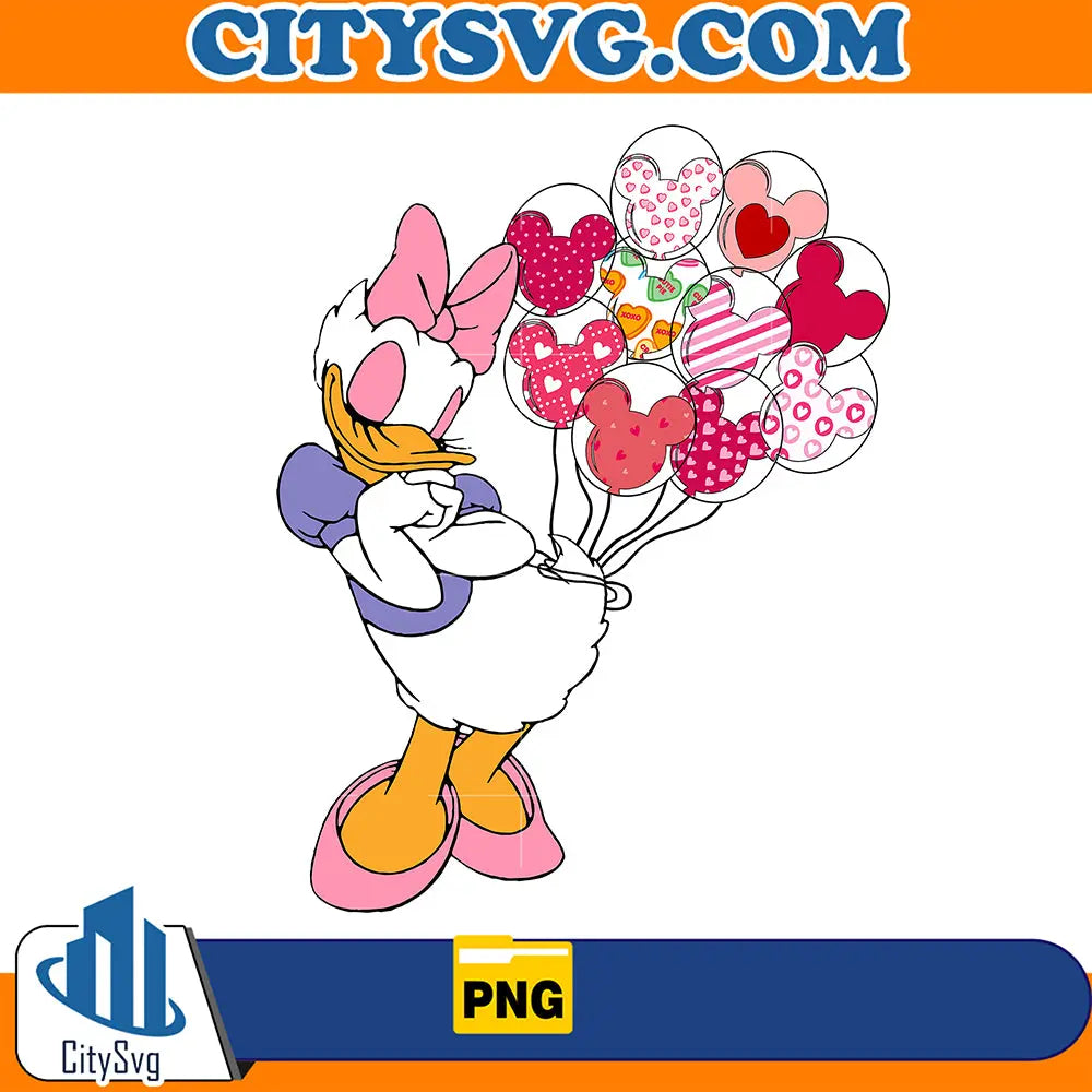 DisneyDaisyDuckLoveValentinePng