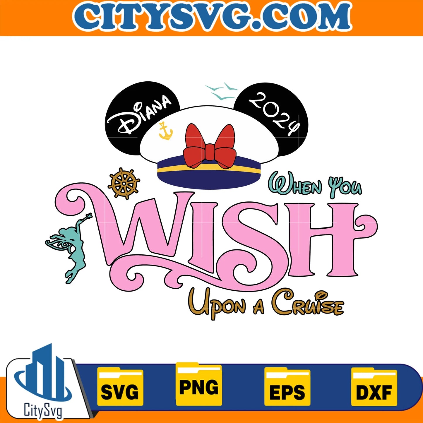 DisneyDiana2024WhenYouWishUponACruiseSvg