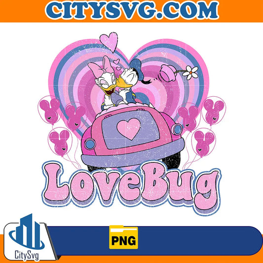 DisneyDonaldDuckDaisyLoveBugValentinePng