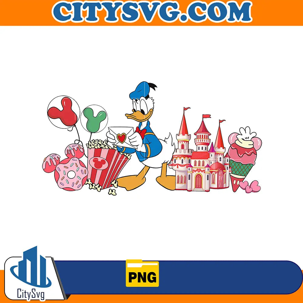 DisneyDonaldDuckMagicKingdomValentinePng