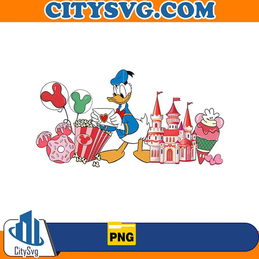 DisneyDonaldDuckMagicKingdomValentinePng