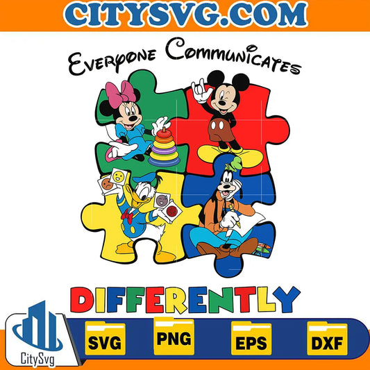 DisneyFriendsAutismEveryoneCommunicatesDifferentlySvg