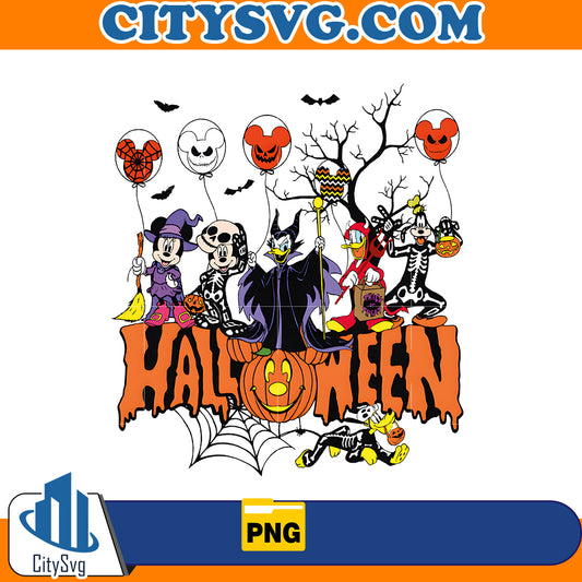 Mouse and Friends Halloween Png