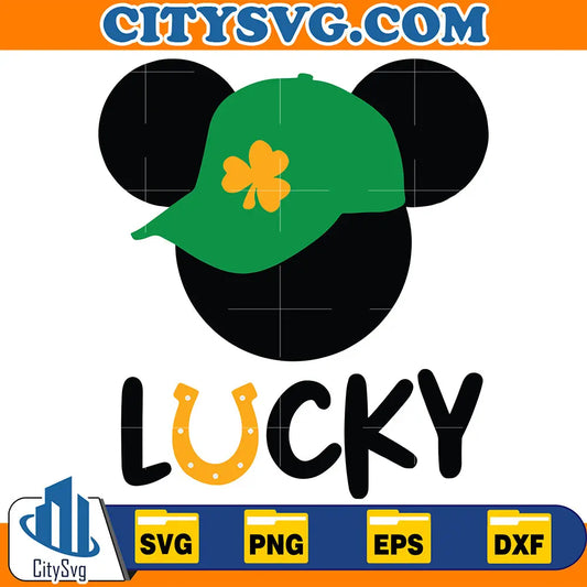 DisneyLuckyHatStPatricksDaySvg
