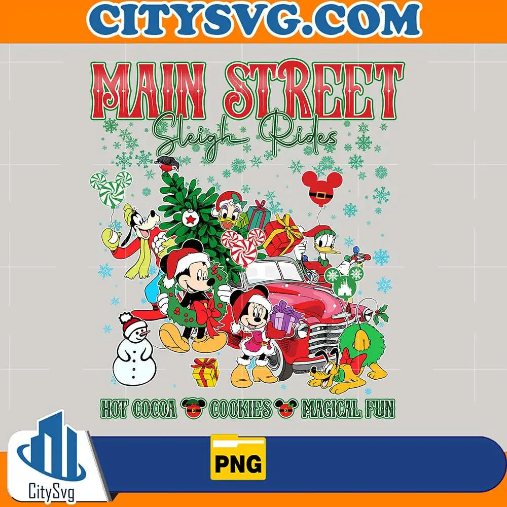 DisneyMainStreetSleighRidesHotCocoaCookiesMagicalFunChristmasPng1
