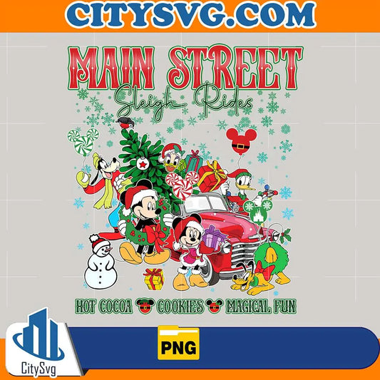 DisneyMainStreetSleighRidesHotCocoaCookiesMagicalFunChristmasPng1