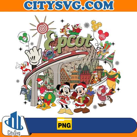 DisneyMickeyAndFriendsEpcotChristmasPng