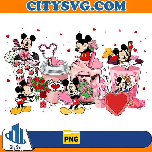 DisneyMickeyAndMinnieCoffeeValentinePng