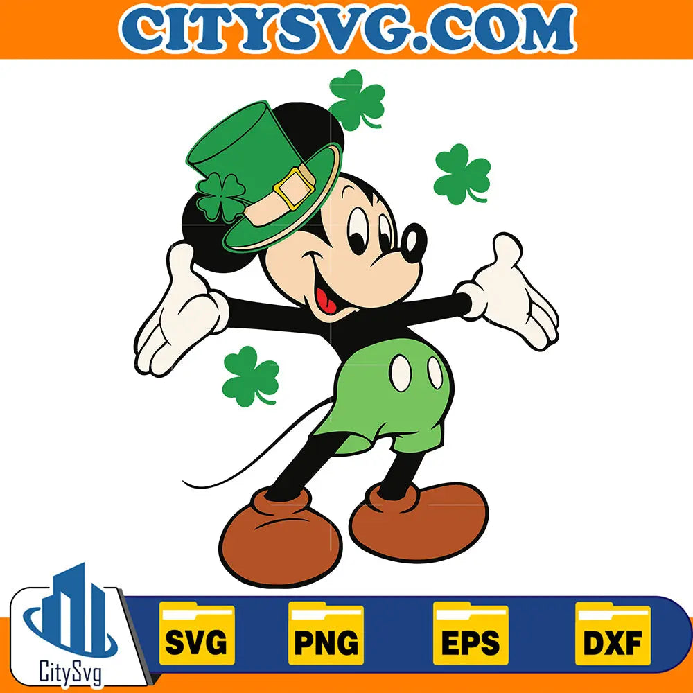 DisneyMickeyHappySaintPatricksDaySvg