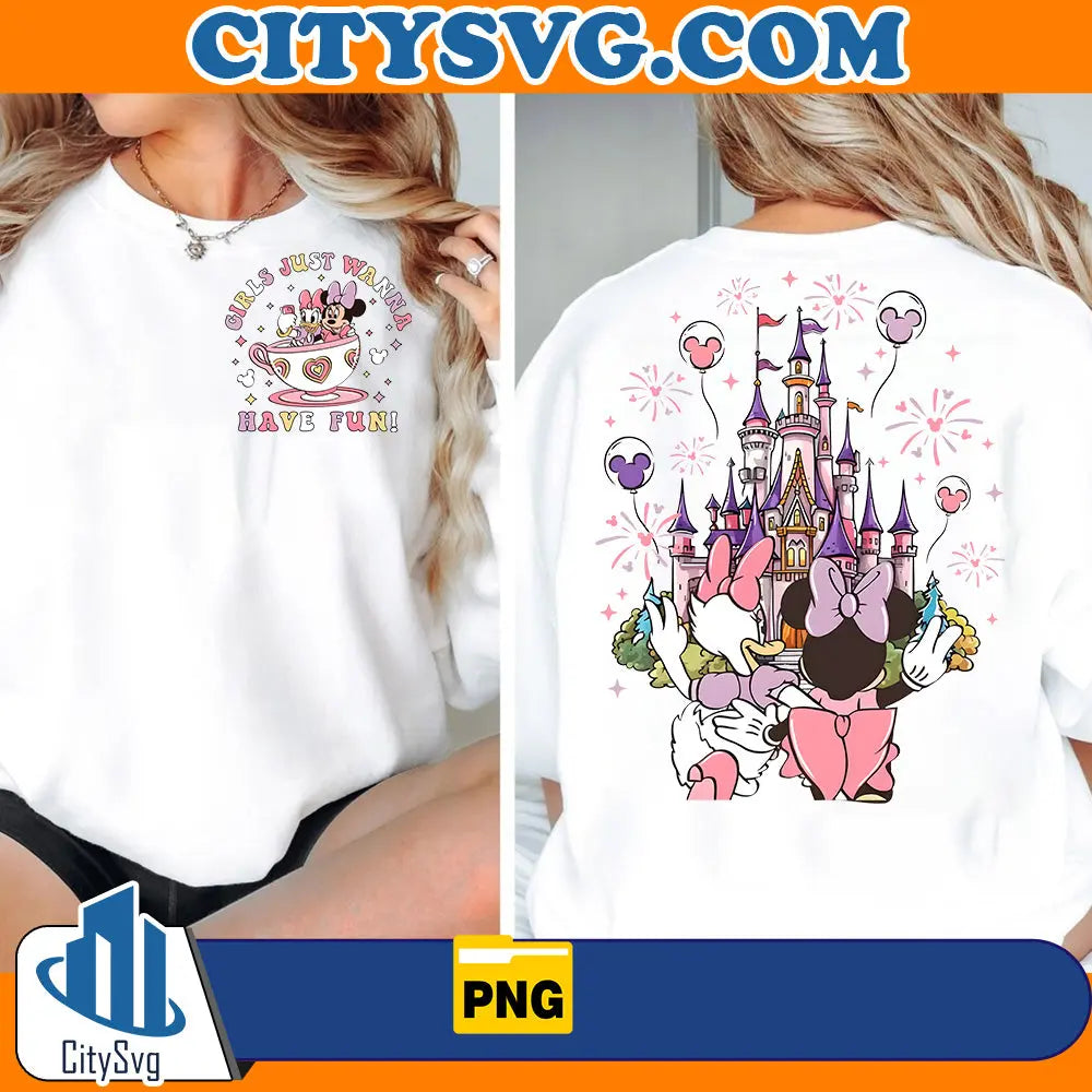 DisneyMinnieDaisySummerGirlsJustWannaHaveFunPng