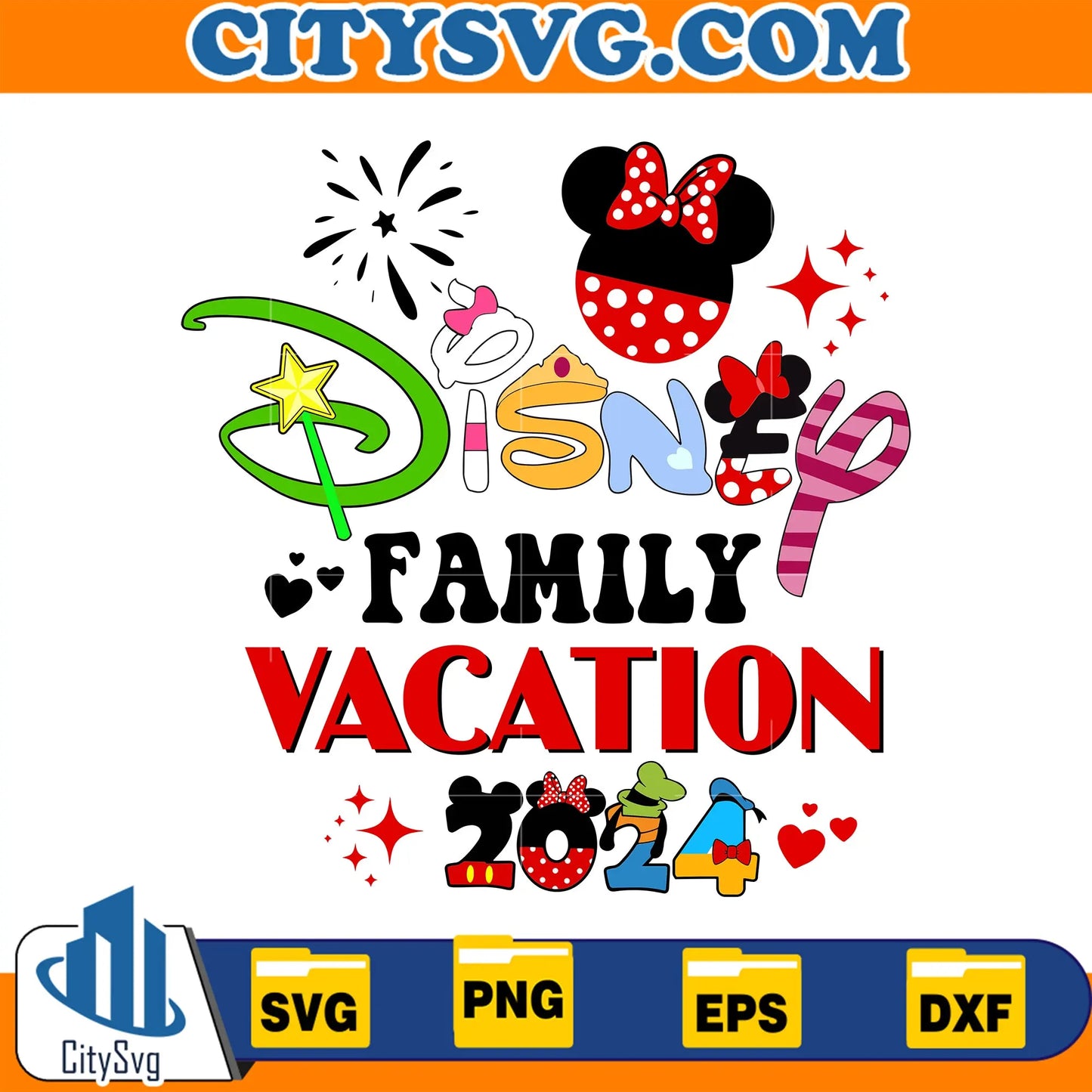 DisneyMinnieFamilyVacation2024Svg