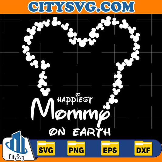 DisneyMouseHappiestMommyOnEarthSvg