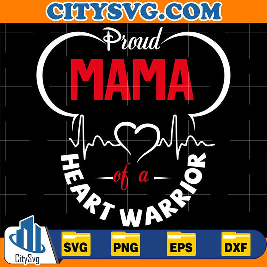 DisneyMouseProudMamaOfAHeartWarriorSvg