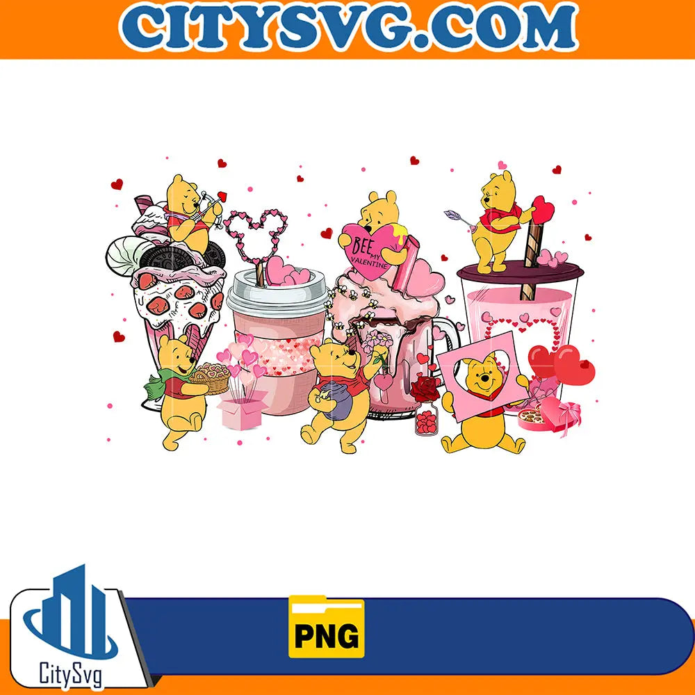 DisneyPoohCoffeeValentinePng