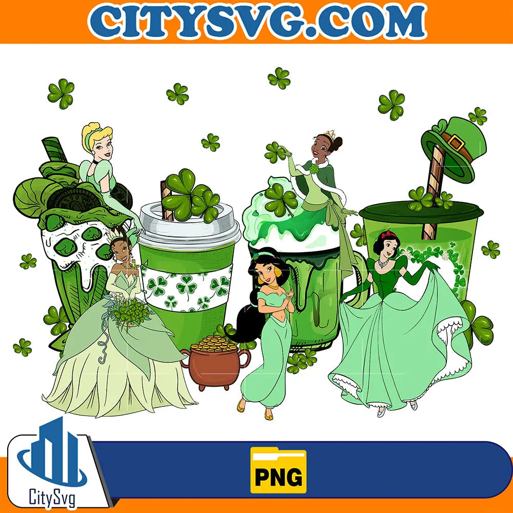 DisneyPrincessCoffeeStPatrick_sDayPng