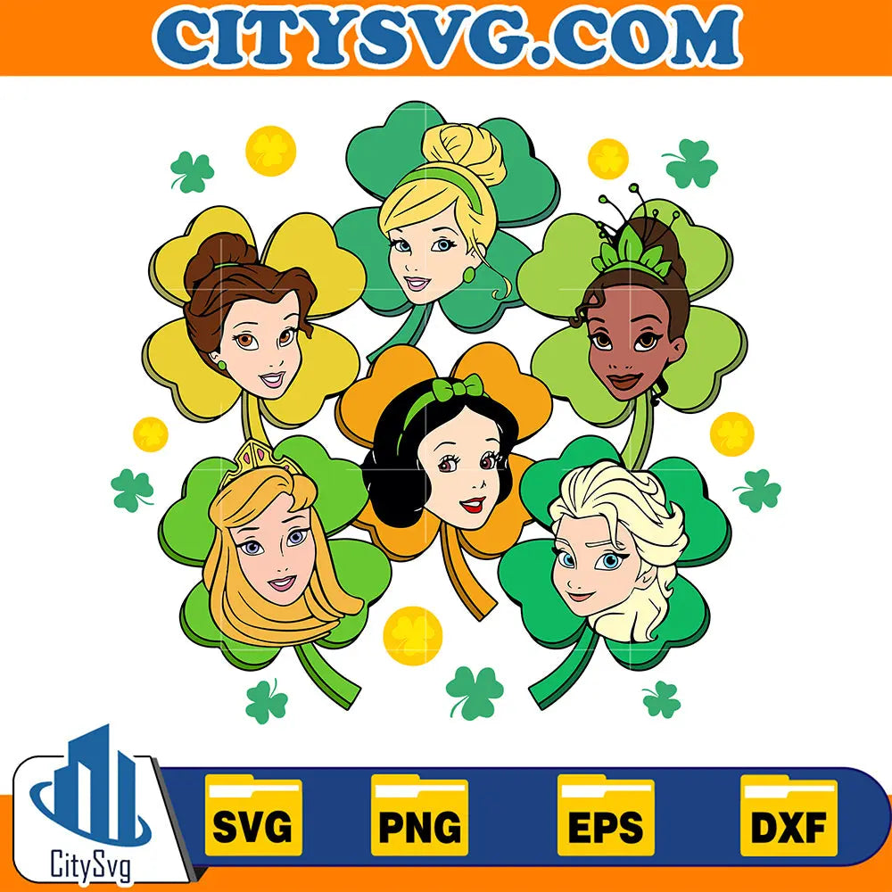 DisneyPrincessStPatricksDaySvg