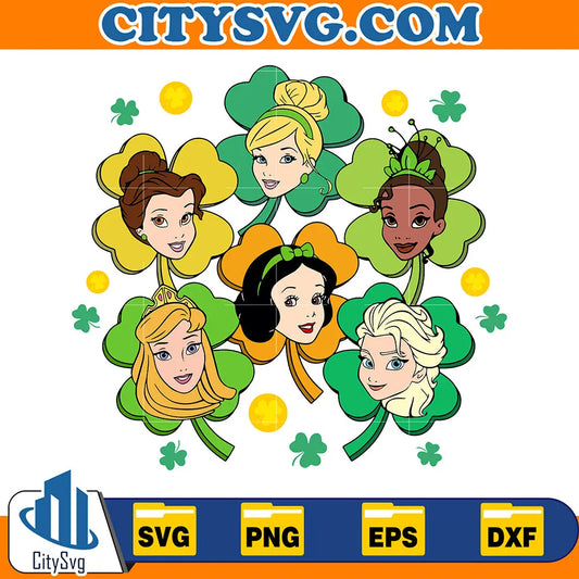 DisneyPrincessStPatricksDaySvg