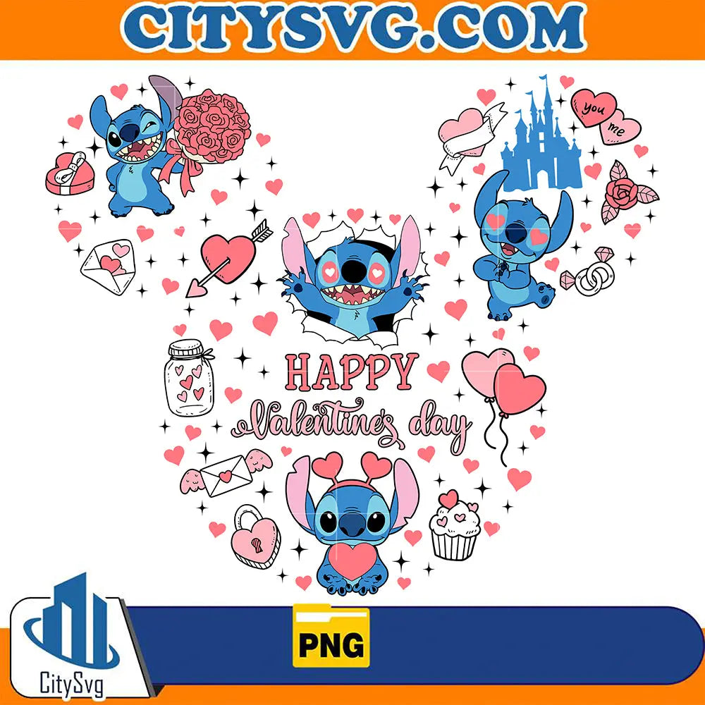 DisneyStitchHappyValentineDayPng