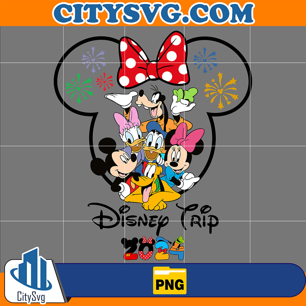 DisneyTrip2024FamilySublimationDesignPng