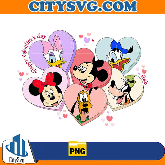 DisneyValentinesDayMickeyAndFriendsHeartPng