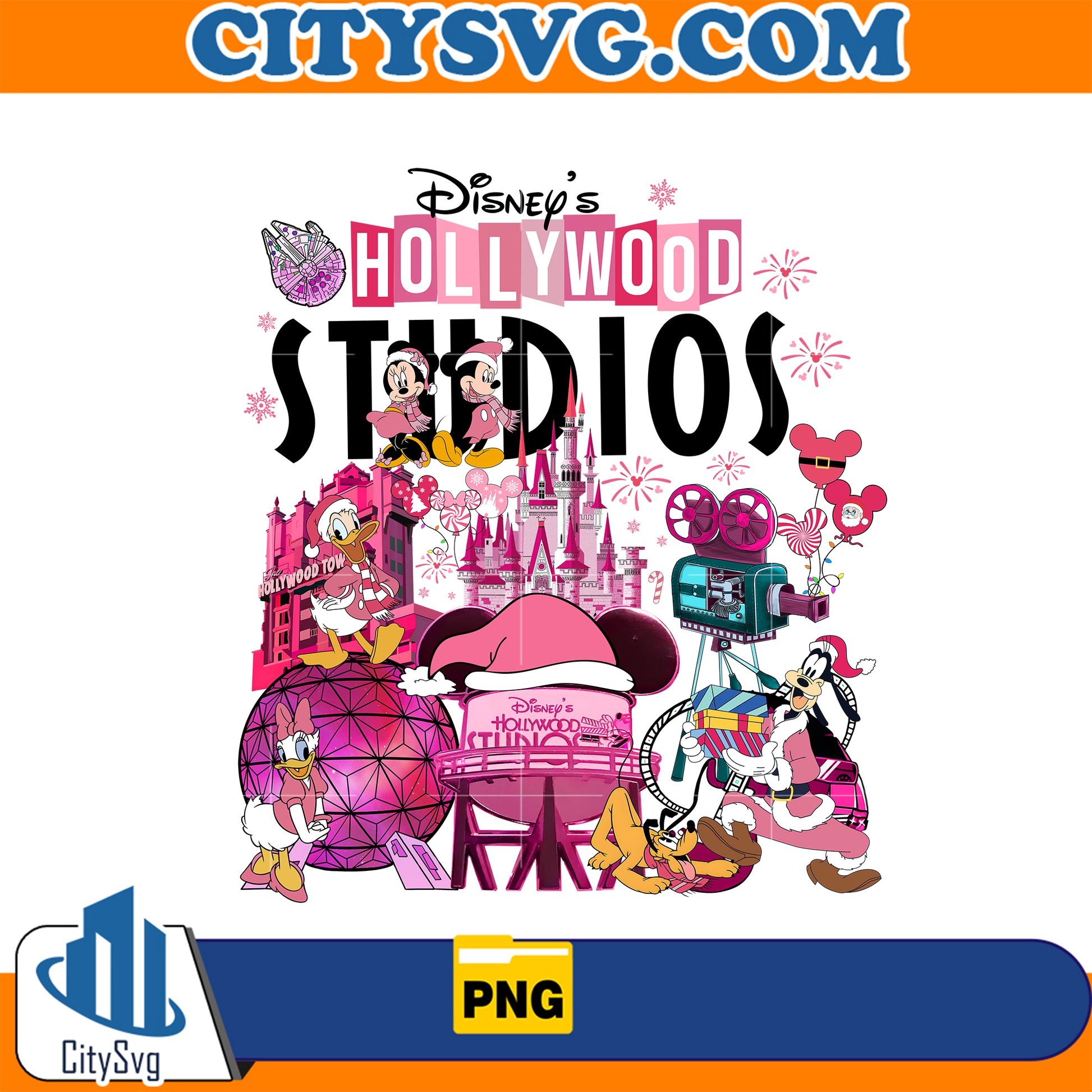 Disney_sHollywoodStudiosPinkChristmasPng