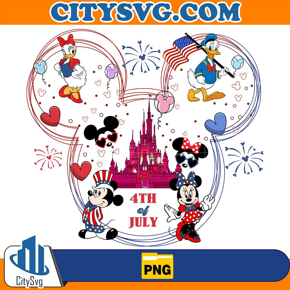 Disneyland-Mickey-And-Friends-4th-Of-July-Png
