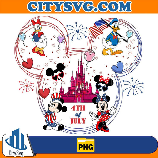 Disneyland-Mickey-And-Friends-4th-Of-July-Png