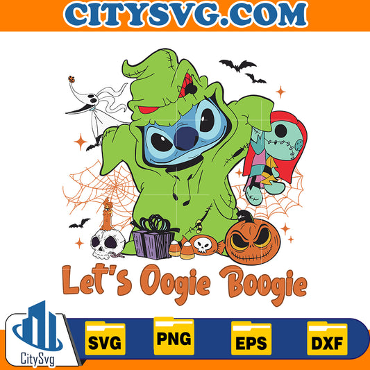 Stitch Halloween Let's Oogie Boogie Svg