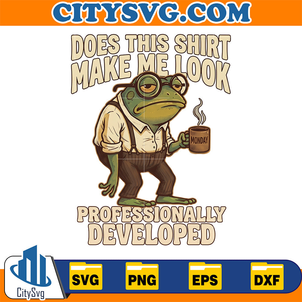 Does-This-Shirt-Make-Me-Look-Professionally-Developed-Frog-Svg