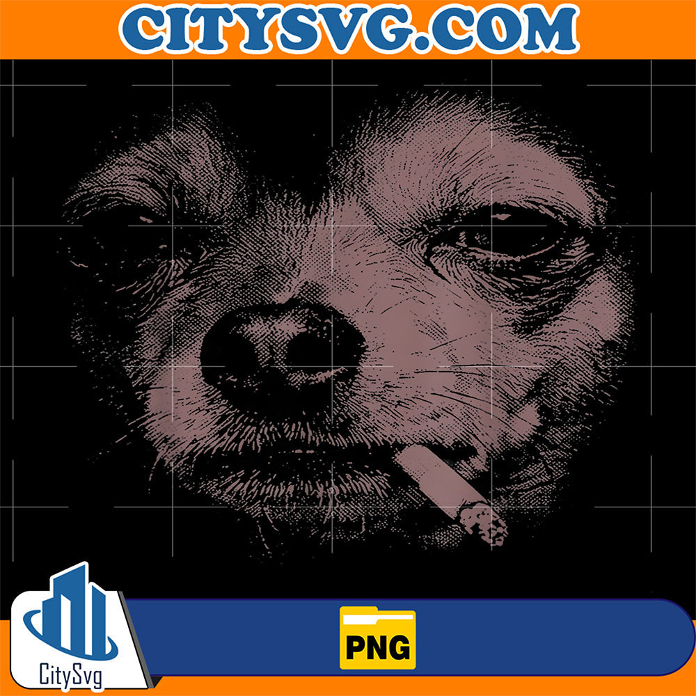 Dog Smoking Cigarette Funny Chihuahua Meme Png CitySvg